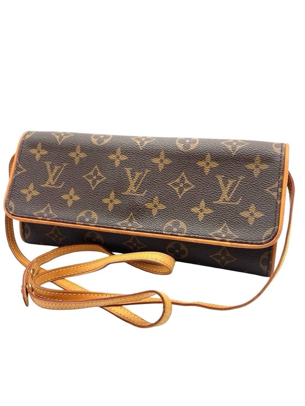 Authentic Louis Vuitton Pochette  Twin GM  Monogram Crossbody Clutch Bag Vintage